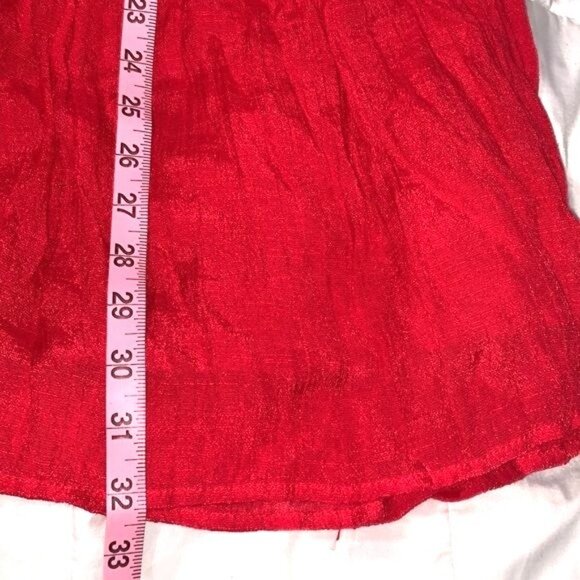 Umgee USA Womens Red Embroidered Bell Sleeve Boho Dress M Rayon Flowy Fit - Picture 16 of 16